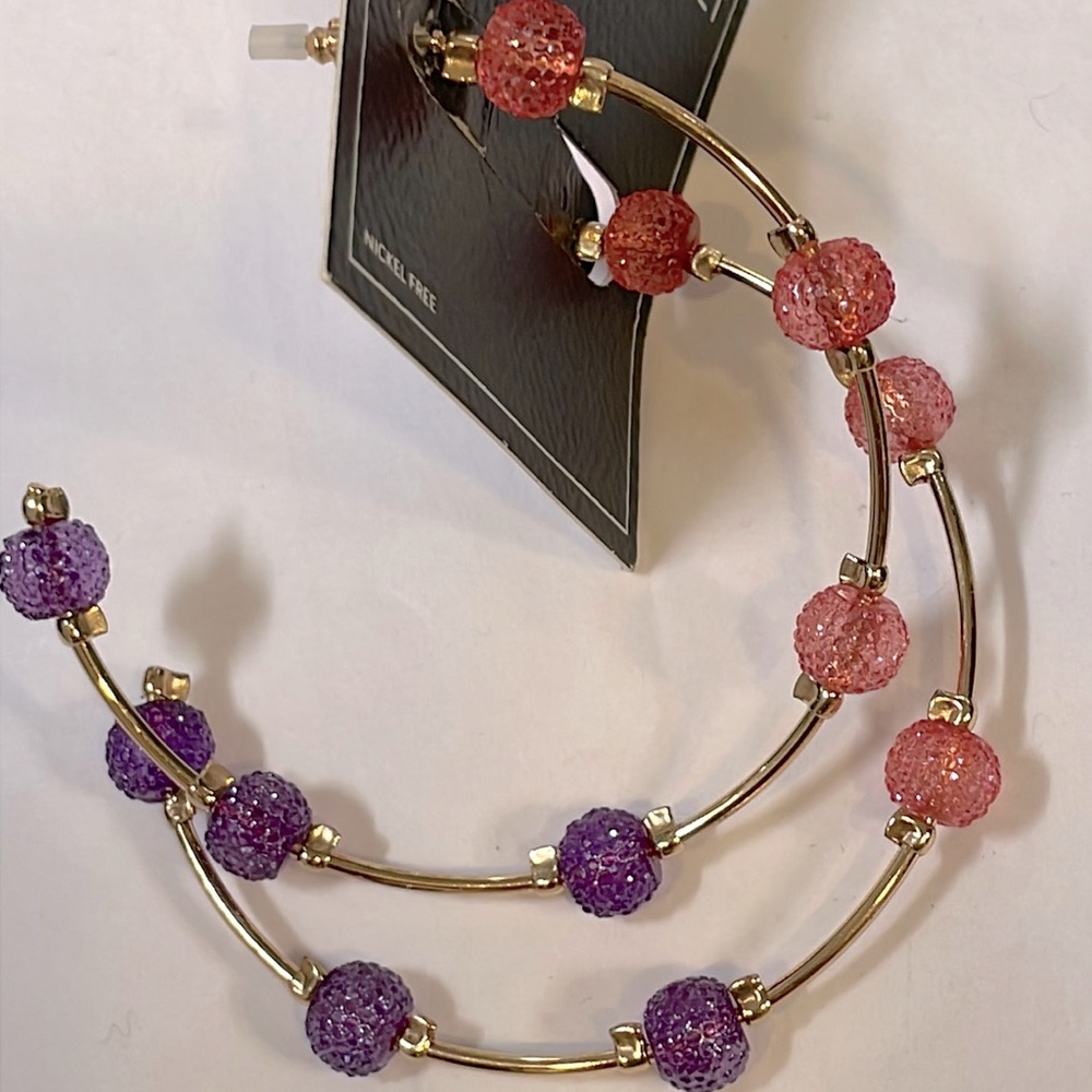 Fun Purple and Pink Hoops